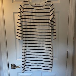 Black and White Striped Dress